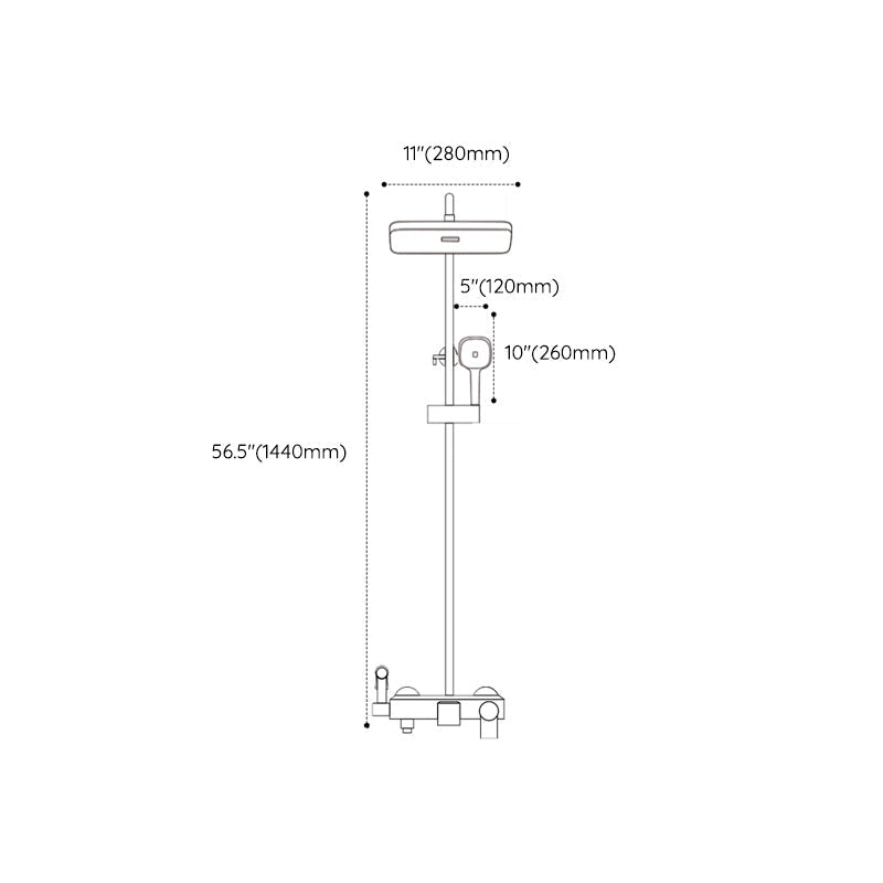 Sikunuo | Modern shower accessories push-button shower head wall-mounted shower combination