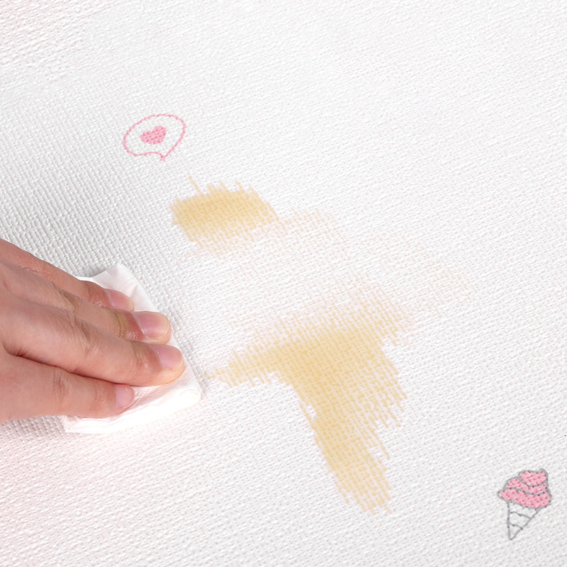 Sikunuo | PVC Wall Panel for Stripping and Installing Cartoon Print Matte Texture Wall Covering for the Living Room