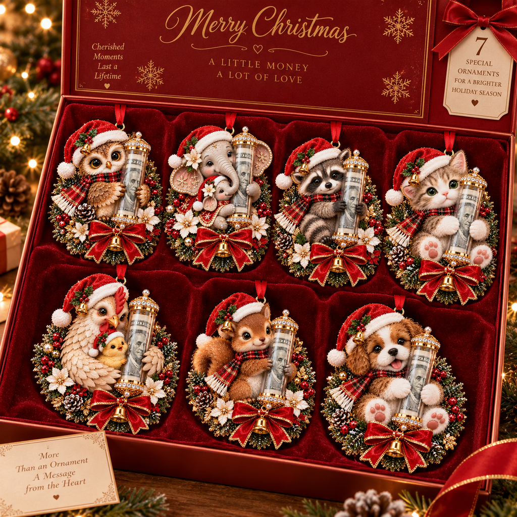 Christmas Cute Animal Cash Gift Ornament – Holiday Tree Decoration