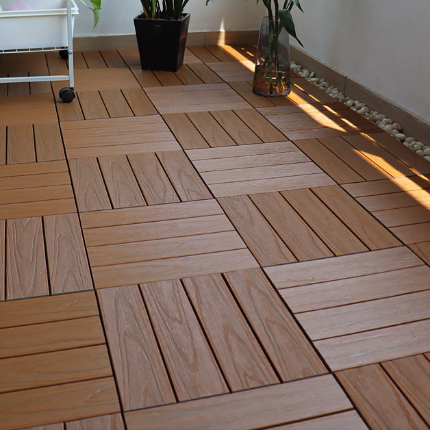 Sikunuo | Square Click Parquet Tiles Composite Tiles Striped Pattern Tile Set