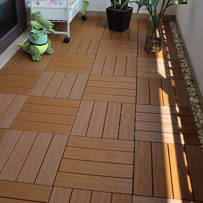 Sikunuo | Square Click Parquet Tiles Composite Tiles Striped Pattern Tile Set