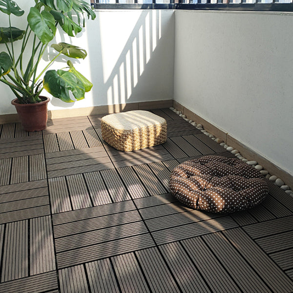 Sikunuo | 11 Pack 12" X 12" Square Deck/Patio Tiles Snap Fit for Outdoor Patio Tiles