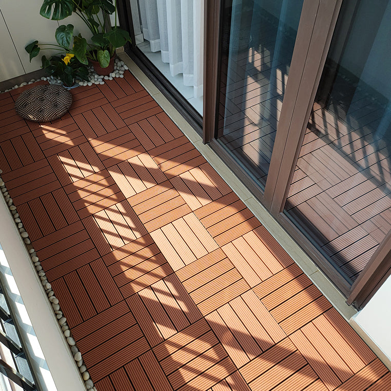 Sikunuo | 11 Pack 12" X 12" Square Deck/Patio Tiles Snap Fit for Outdoor Patio Tiles
