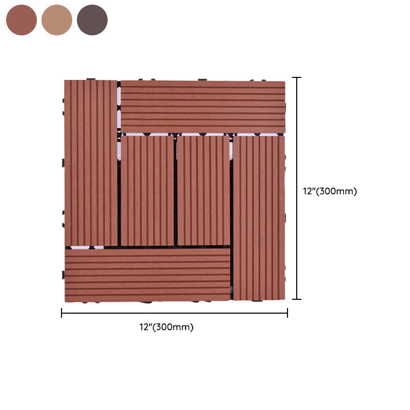 Sikunuo | 11 Pack 12" X 12" Square Deck/Patio Tiles Snap Fit for Outdoor Patio Tiles