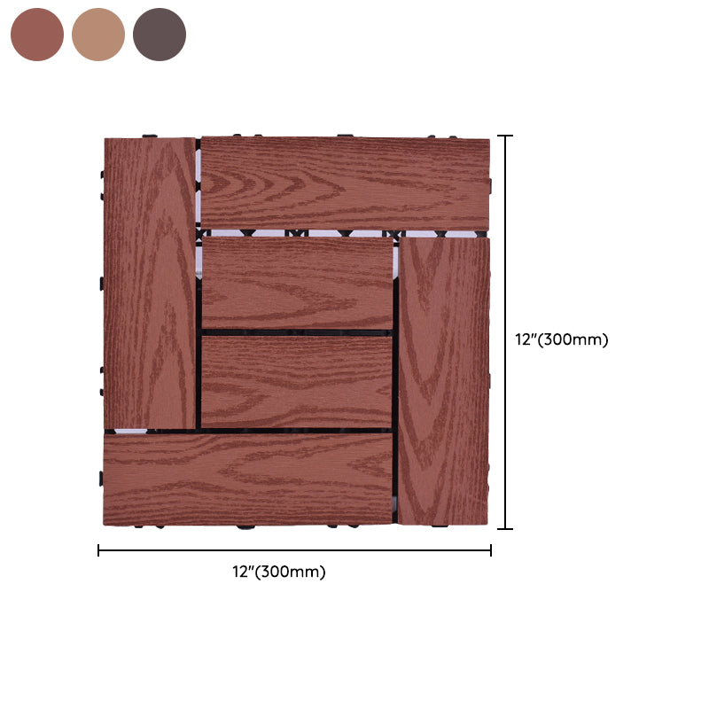Sikunuo | 11 Pack 12" X 12" Square Deck/Patio Tiles Snap Fit for Outdoor Patio Tiles