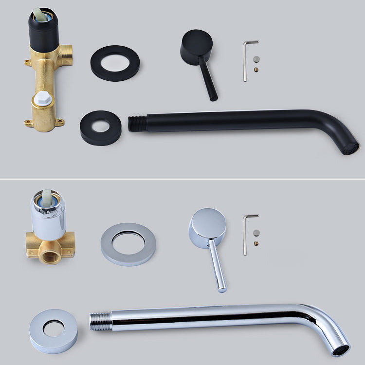 Sikunuo | Wall-mounted Metallic Bathtub Faucet Low Arc Pipe Bathtub Tap