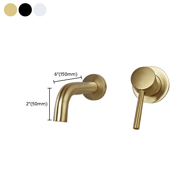 Sikunuo | Wall-mounted Metallic Bathtub Faucet Low Arc Pipe Bathtub Tap