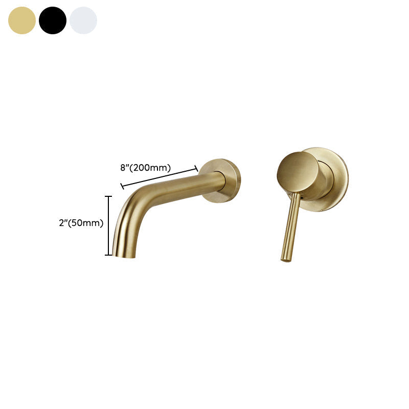 Sikunuo | Wall-mounted Metallic Bathtub Faucet Low Arc Pipe Bathtub Tap