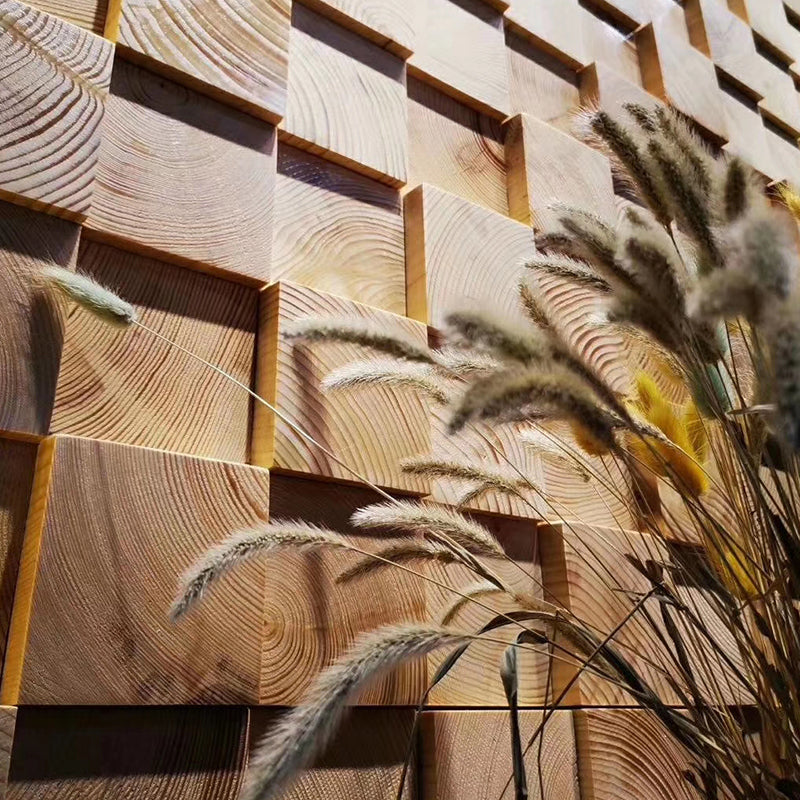 Sikunuo | Wall-Ceiling Light Wood Gluing Mosaic Indoor Modern Wall Ceiling