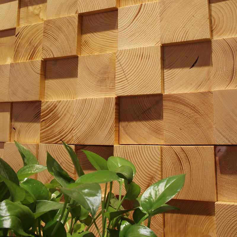 Sikunuo | Wall-Ceiling Light Wood Gluing Mosaic Indoor Modern Wall Ceiling