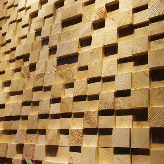 Sikunuo | Wall-Ceiling Light Wood Gluing Mosaic Indoor Modern Wall Ceiling