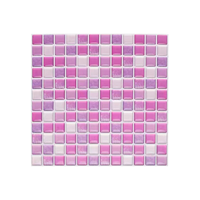 Sikunuo | Plastic Peel & Stick Mosaic Tile Waterproof Peel & Stick Mosaic Tile with Square Shape