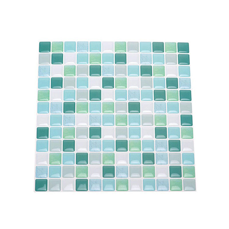 Sikunuo | Plastic Peel & Stick Mosaic Tile Waterproof Peel & Stick Mosaic Tile with Square Shape