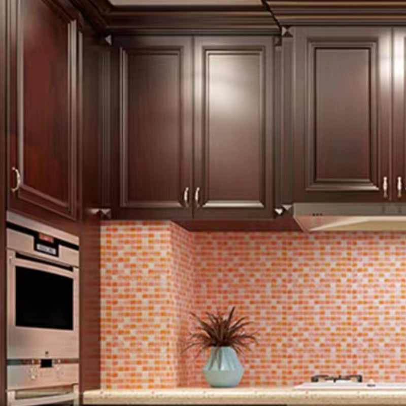 Sikunuo | Plastic Peel & Stick Mosaic Tile Waterproof Peel & Stick Mosaic Tile with Square Shape