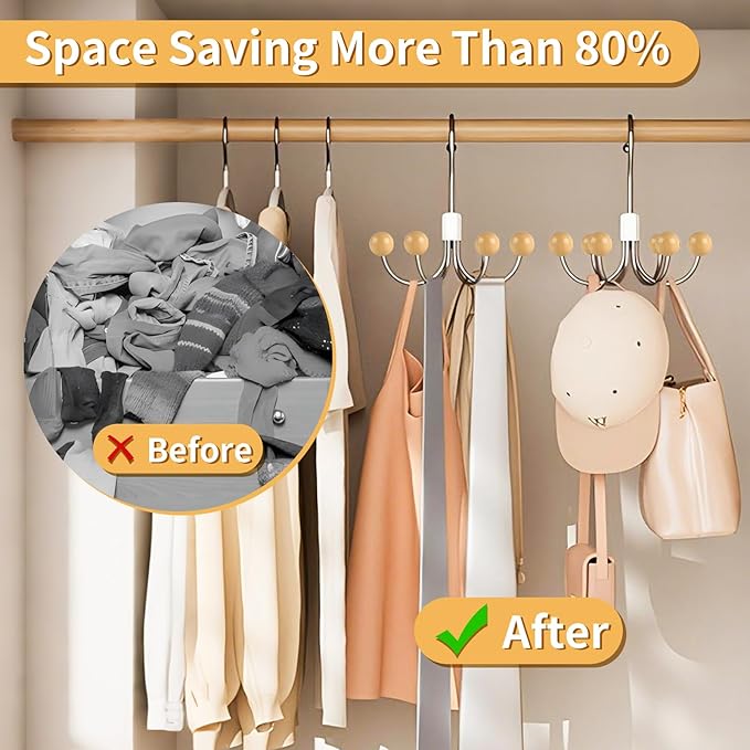 Multipurpose 360° Swivel Closet Hangers 5 Pack Set