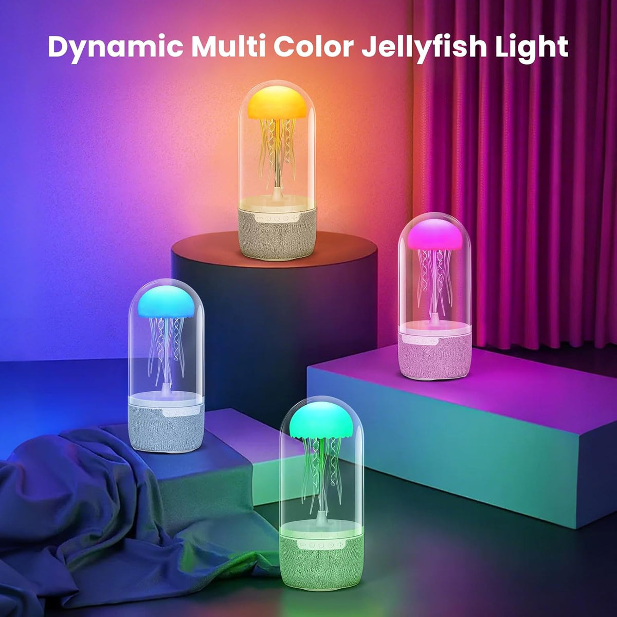 Jellyfish Lamp with Bluetooth Speaker