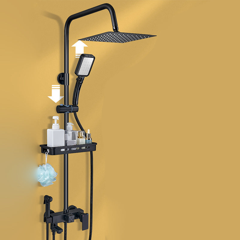 Sikunuo | Shower System Wall Mount Adjustable Spray Pattern Shower Arm Shower Set with Shower Hose
