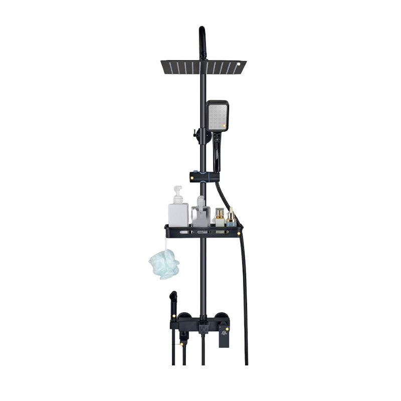 Sikunuo | Shower System Wall Mount Adjustable Spray Pattern Shower Arm Shower Set with Shower Hose