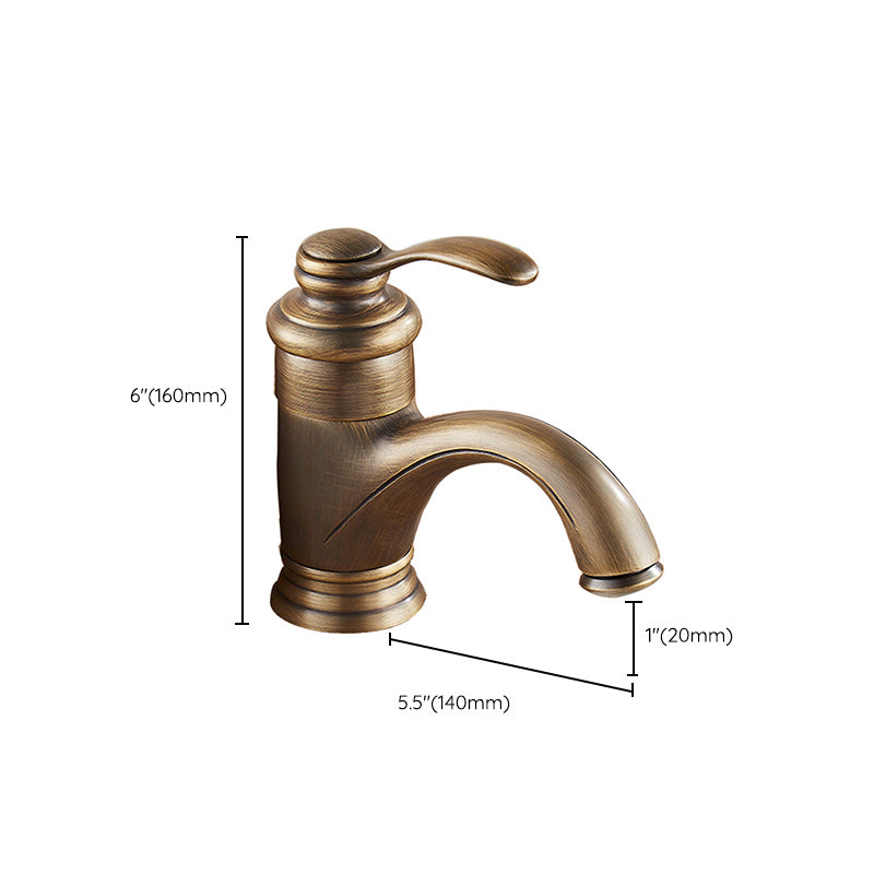 Sikunuo | Glam Style Bathroom Sink Faucet Single Handle Low Arc Sink Faucet