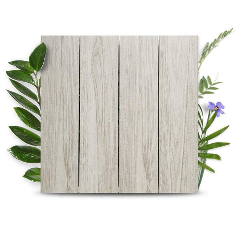 Sikunuo | Ground Patio Square Stripe Composite Waterproof Deck Board