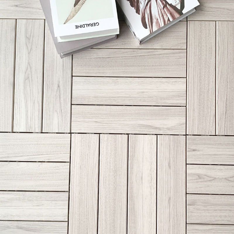 Sikunuo | Ground Patio Square Stripe Composite Waterproof Deck Board