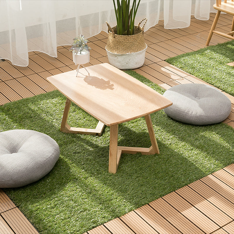 Sikunuo | Composite Plank Tiles Striped Pattern Square Deck Flooring Outdoor Patio