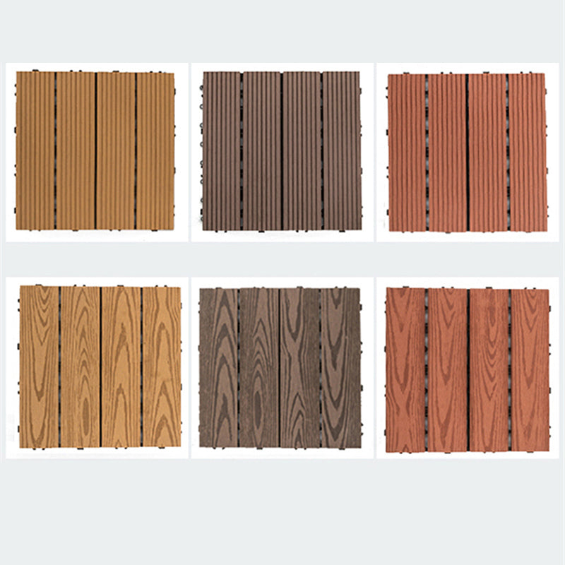 Sikunuo | Square PVC Deck/Patio Floor Tiles Interlocking Installation Outdoor Patio Tiles