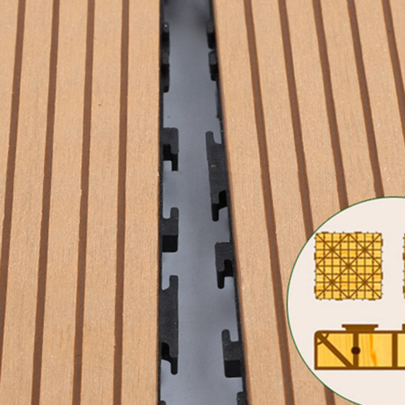 Sikunuo | Square PVC Deck/Patio Floor Tiles Interlocking Installation Outdoor Patio Tiles