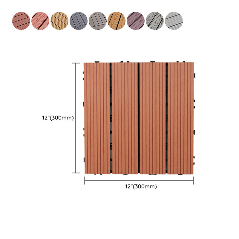 Sikunuo | Square PVC Deck/Patio Floor Tiles Interlocking Installation Outdoor Patio Tiles