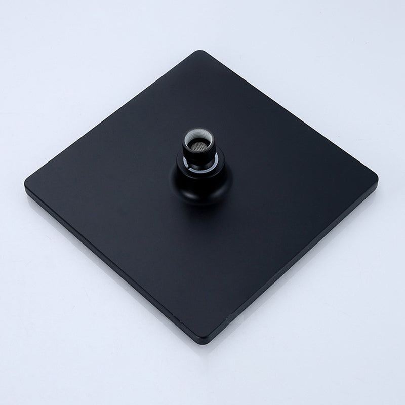 Sikunuo | Black Square Fixed Shower Head Modern Style Wall Mounted Shower Head