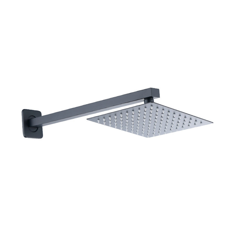Sikunuo | Black Square Fixed Shower Head Modern Style Wall Mounted Shower Head