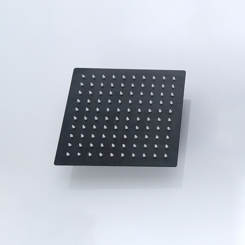 Sikunuo | Black Square Fixed Shower Head Modern Style Wall Mounted Shower Head