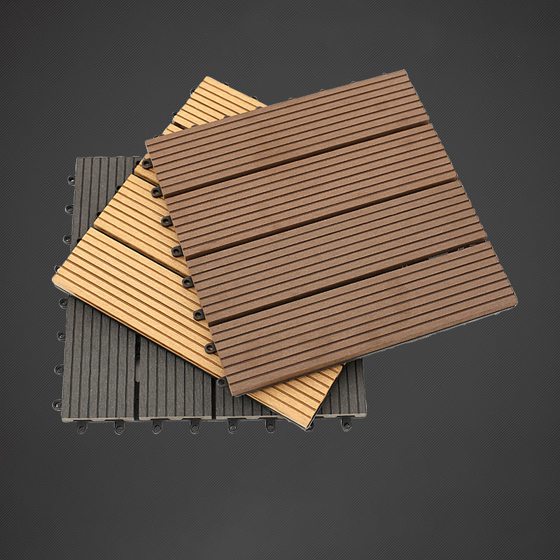 Sikunuo | Deck Plank Loose Lay Manufactured Wood Panels Patio Tiles Outdoor Flooring