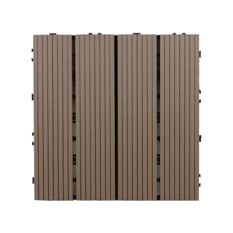 Sikunuo | Deck Plank Loose Lay Manufactured Wood Panels Patio Tiles Outdoor Flooring