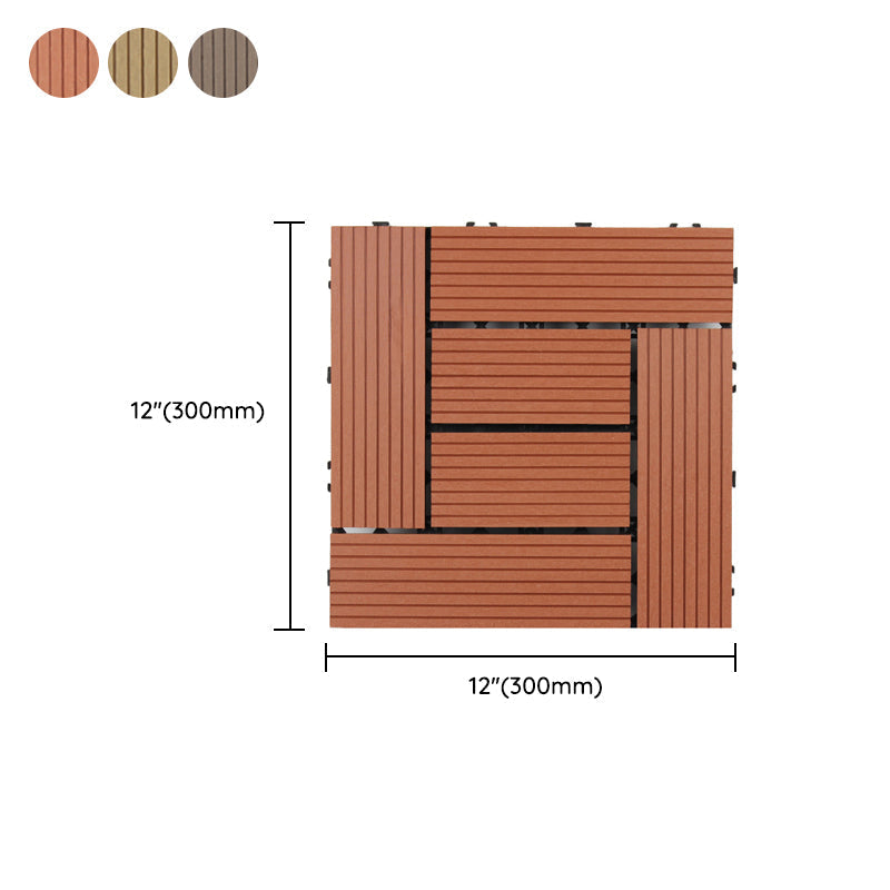 Sikunuo | Deck Plank Loose Lay Manufactured Wood Panels Patio Tiles Outdoor Flooring