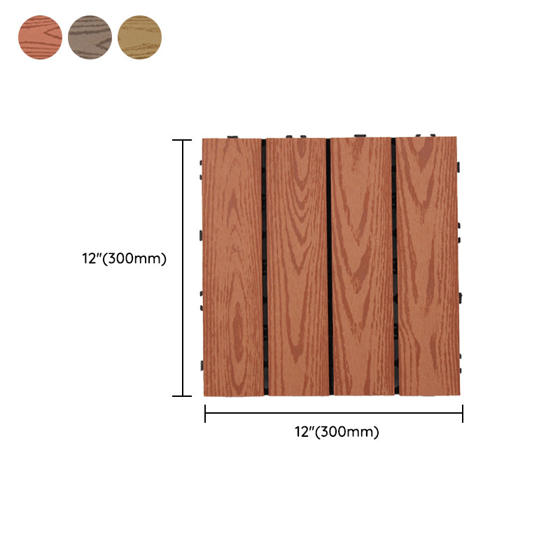 Sikunuo | Deck Plank Loose Lay Manufactured Wood Panels Patio Tiles Outdoor Flooring