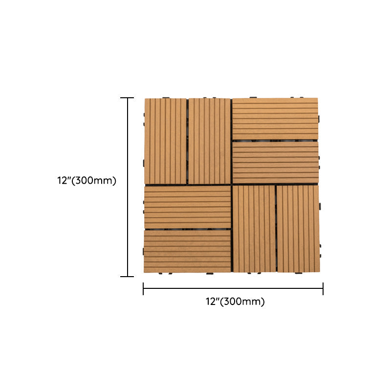 Sikunuo | Deck Plank Loose Lay Manufactured Wood Panels Patio Tiles Outdoor Flooring