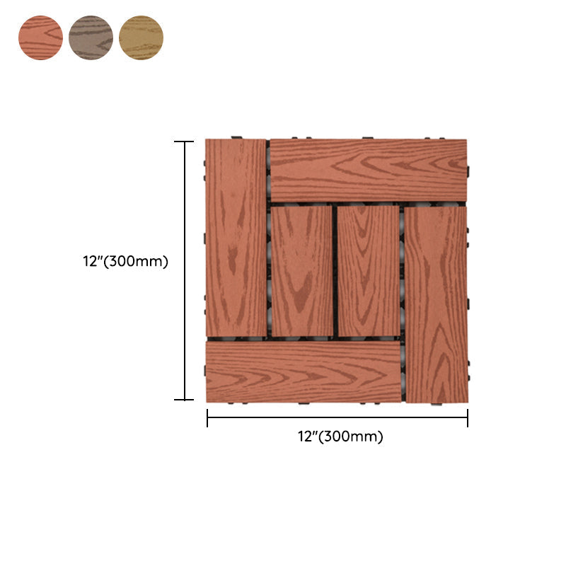 Sikunuo | Deck Plank Loose Lay Manufactured Wood Panels Patio Tiles Outdoor Flooring