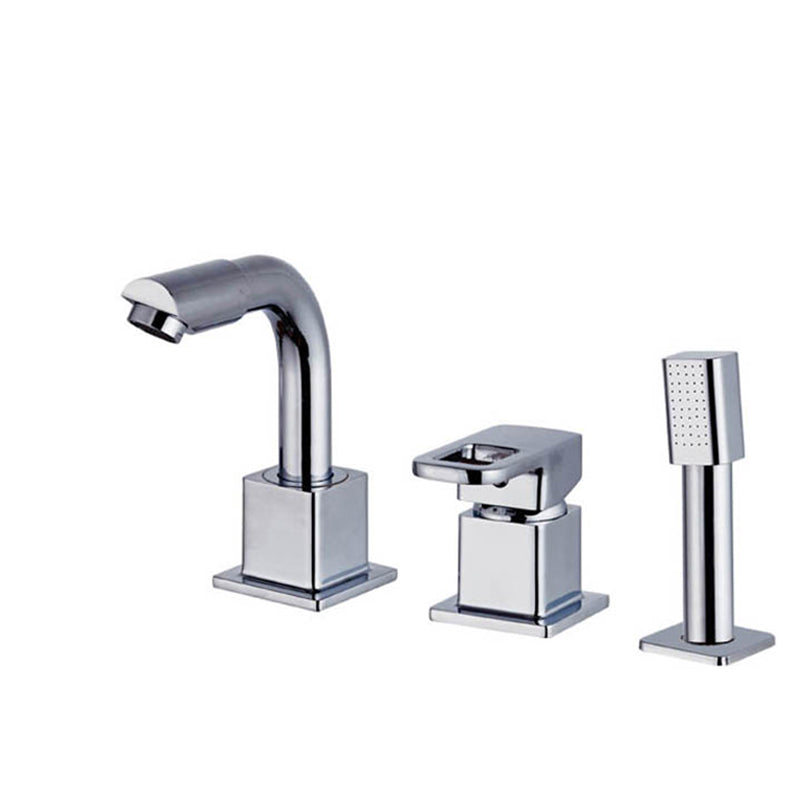 Sikunuo | Chrome Bath Faucet Trim with Lever Handle Deck Mounted Bathtub Faucet