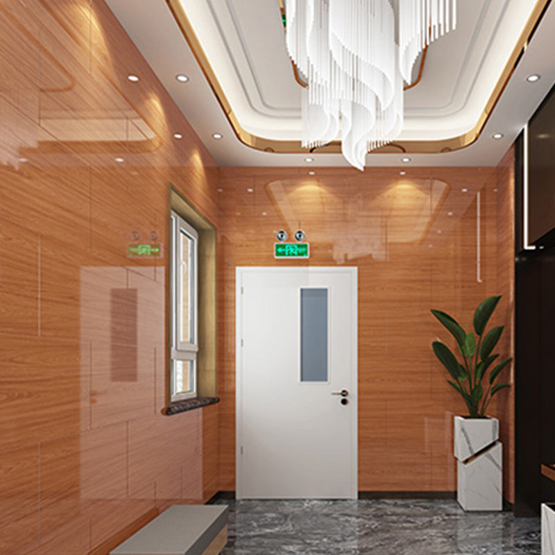 Sikunuo | PVC Wall Paneling Rectangle Waterproof Wood Look Wall Covering for the Living Room
