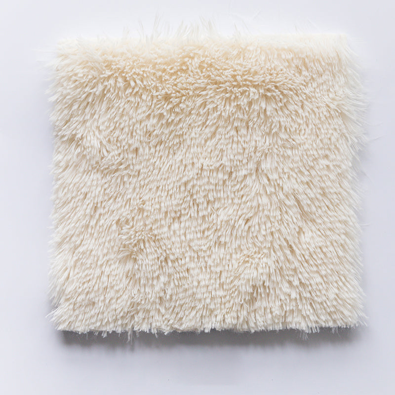 Sikunuo | Bedroom Carpet Tiles Solid Square Shag Stain Resistant Carpet Tiles