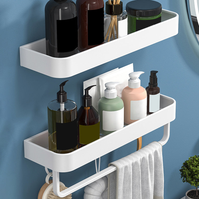 Sikunuo | White 2-piece Bathroom Hardware Modern Bathroom Accessories Set, Bathroom Shelf