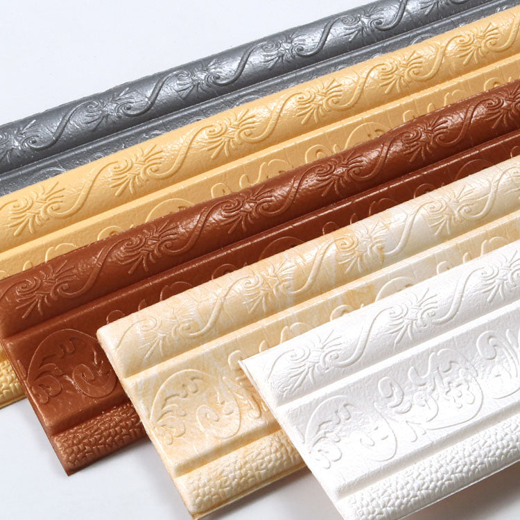Sikunuo | Mosaic Tiles Peel & Stick Tile PVC Kitchen Waterproof Skirting Board Peel and Stick Wall Tile