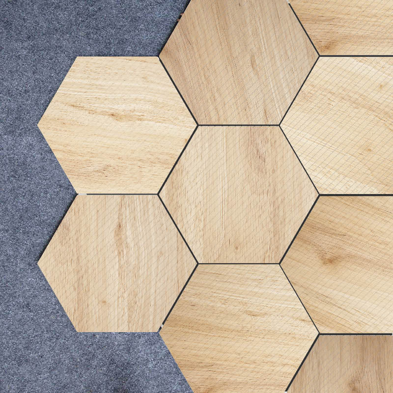 Sikunuo | Plastic Mosaic Tile Wallpaper Hexagonal for Stick-On and Removable Back Wall Tile