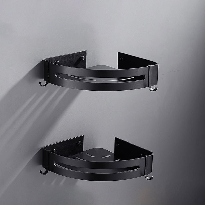 Sikunuo | Matt Black Modern Bathroom Accessory Set, Set of 3, Bathroom Shelf