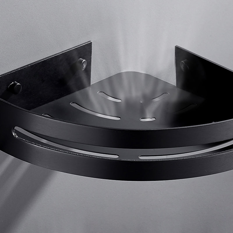 Sikunuo | Matt Black Modern Bathroom Accessory Set, Set of 3, Bathroom Shelf