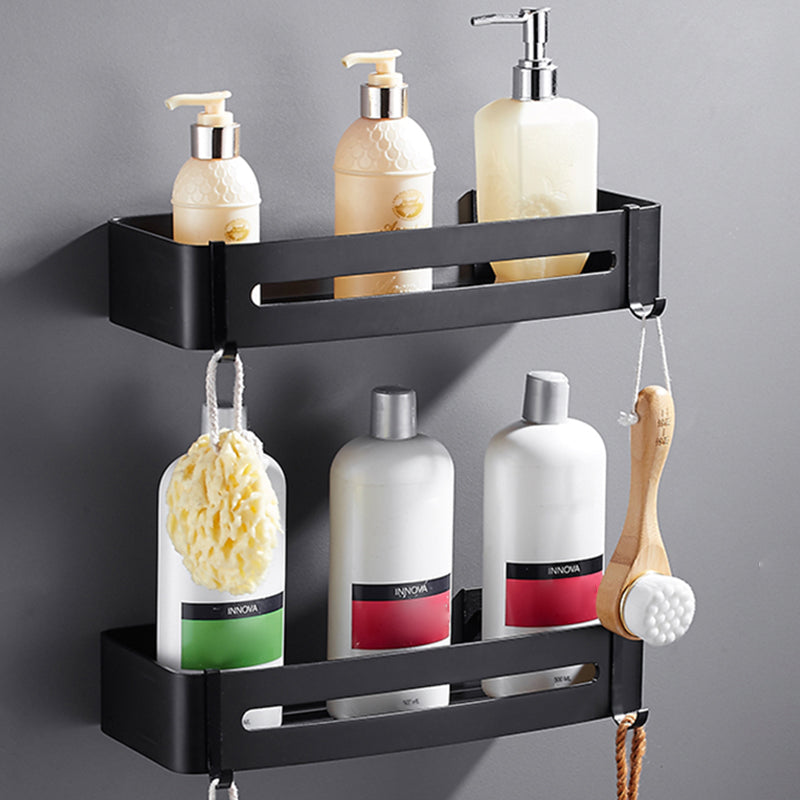 Sikunuo | Matt Black Modern Bathroom Accessory Set, Set of 3, Bathroom Shelf