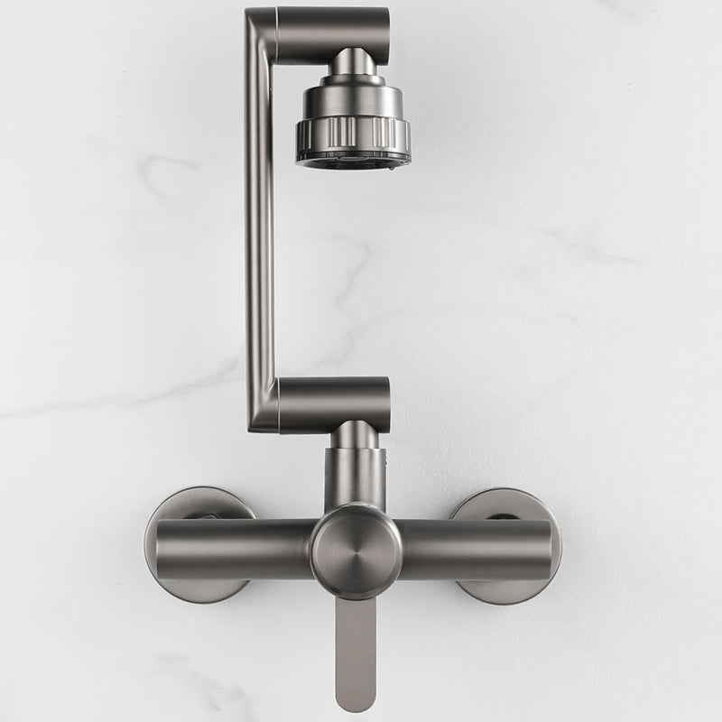 Sikunuo | Modern Wall-Mount Kitchen Faucet Single Handle Faucet in Chrome