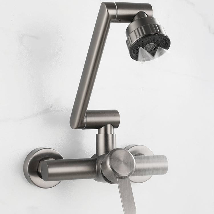 Sikunuo | Modern Wall-Mount Kitchen Faucet Single Handle Faucet in Chrome