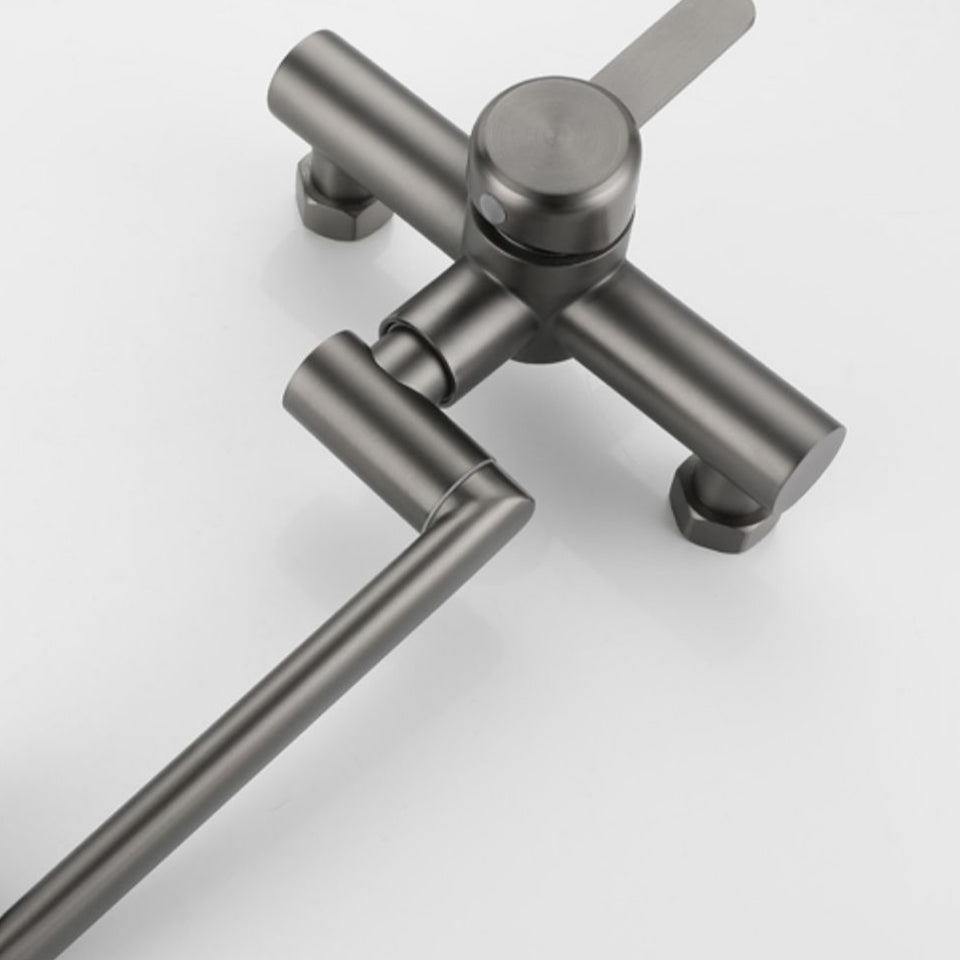 Sikunuo | Modern Wall-Mount Kitchen Faucet Single Handle Faucet in Chrome
